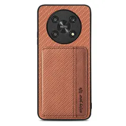 Leather Card Case with RFID Blocking and 360° Protection Wallet Cover for Honor X9C (Brown)