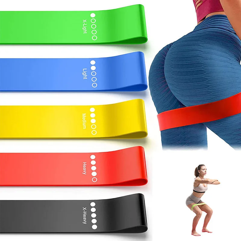 Resistance Band Set of 5 Assistance Bands Pull up Fitness Elastic Yoga Sport Exercise Bands Strength Training Gym Equipment