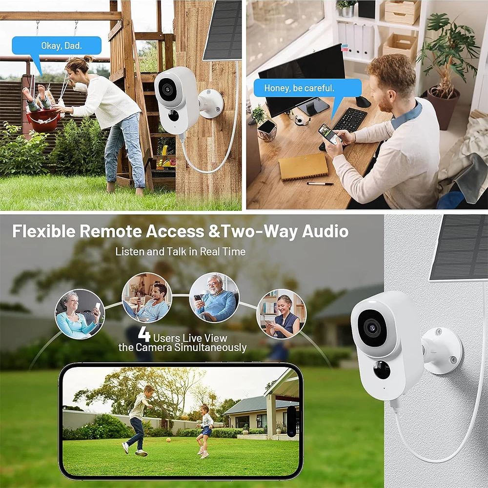 3MP WiFi   ߿ ͸ ¾ ƮƮ ÷ Ʈ  ̷ PIR Ŭ  ī޶ Alexa Google