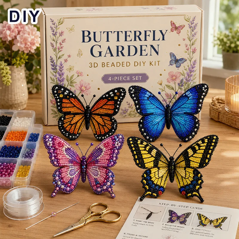 Colorful DIY 3D Beaded Animal Craft Kit - Creative Art and Party Decoration Supplies