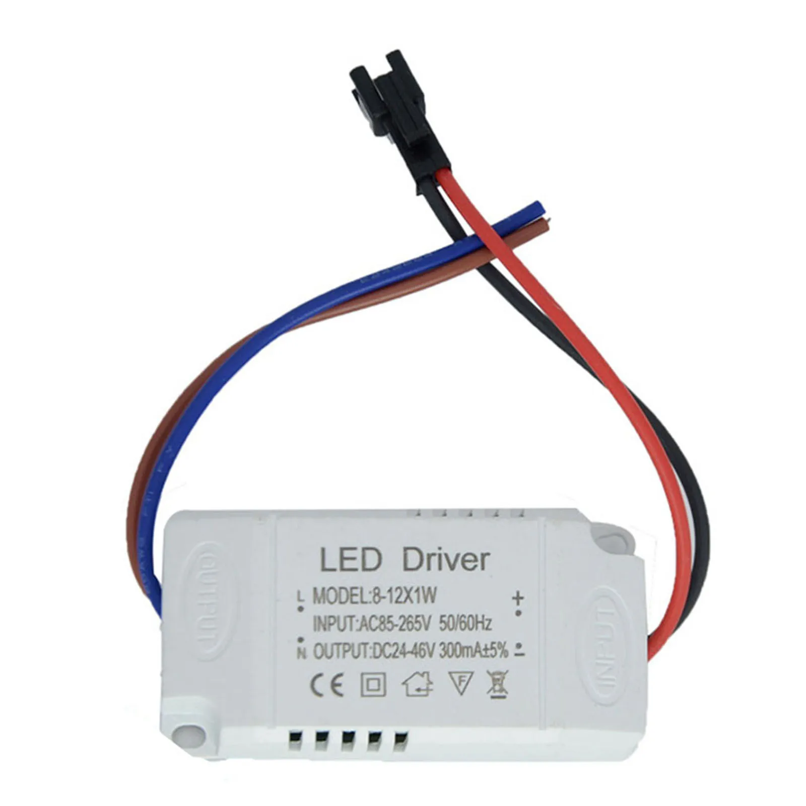 1Pc Led Driver Ac85-265V Dc24-46V 300Ma 8-12W Trasformatore Di Illuminazione Di Alimentazione Per Plafoniere A Led
