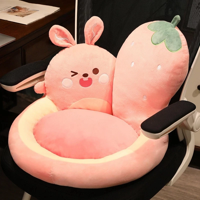 Dining Chair Cushion Kawaii Plush Pillow Soft Cactus Round Floor Cushion Toy Animal Plushie Sofa Room Decoration Home Goods