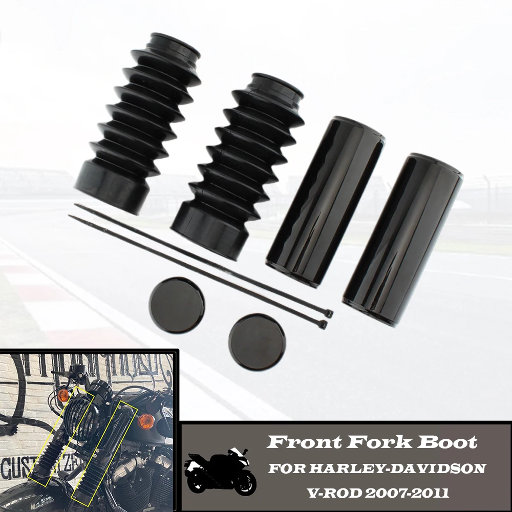 

FOR HARLEY V ROD Front Fork Gaiters Protector Cover Motorcycle Boot Shock Dust Cover V-ROD NIGHT ROD NIGHT ROD SPECIAL 2007-2011