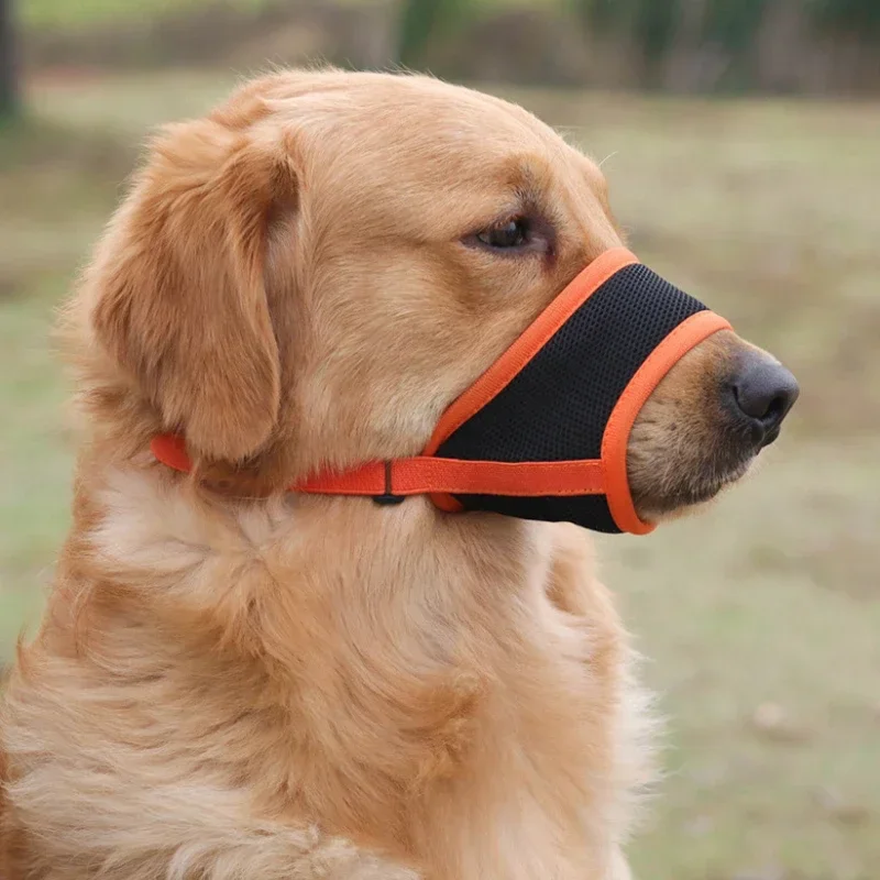 Dog Muzzle Breathable Mesh Muzzles With Adjustable Loop For Small Medium Large Dogs Puppy Muzzle For Biting Chewing Trimming