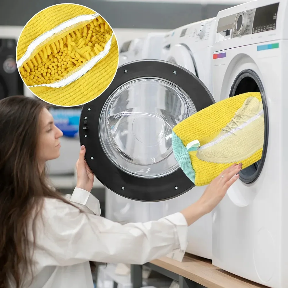 1pc Shoe Wash Bag Keep Shoes Clean Washing Machine Shoe Wash Bag Reusable Durable Zip Cleaning Bag shoe washing bag