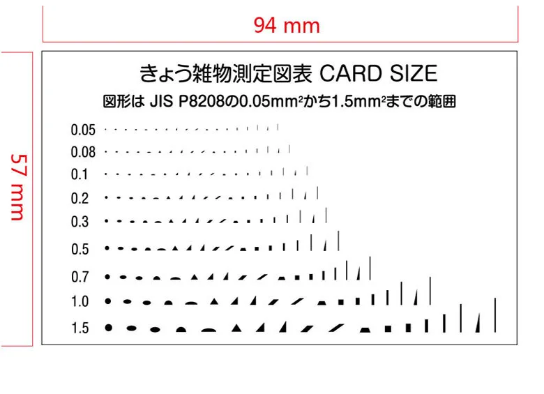 

Japanese Version of Dot-line Gauge Area Gauge Foreign Body Comparison Card Stain Card Gauge Appearance Defect Comparison