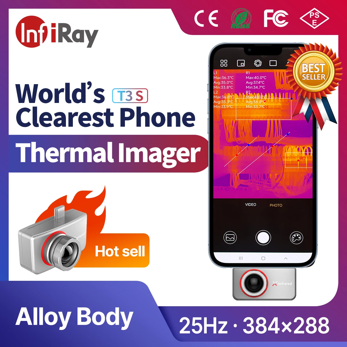 X赤外線カメラt3s超透明熱画像 スマートフォン用赤外線画像デバイス Androidタイプc Aliexpress