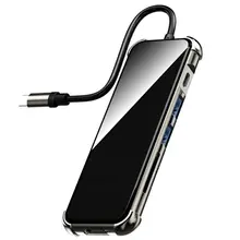 

Type C To HDMI-compatible USB TF 6-in-1 Hub Mini Adapter Multi-function Hub High-speed Stable Transmission Hub
