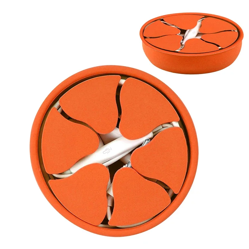 Cable Organizer Silicone For Earphones Digital Cables Portable Mini Earphone Holder Bowl Shape Cord Winder