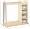 EdQ Dress-up Storage with Bins Natural: Kids Dress Up Rack with Mirror, Shoe Storage Shelf, and Cubbies for Costume and Pretend 6