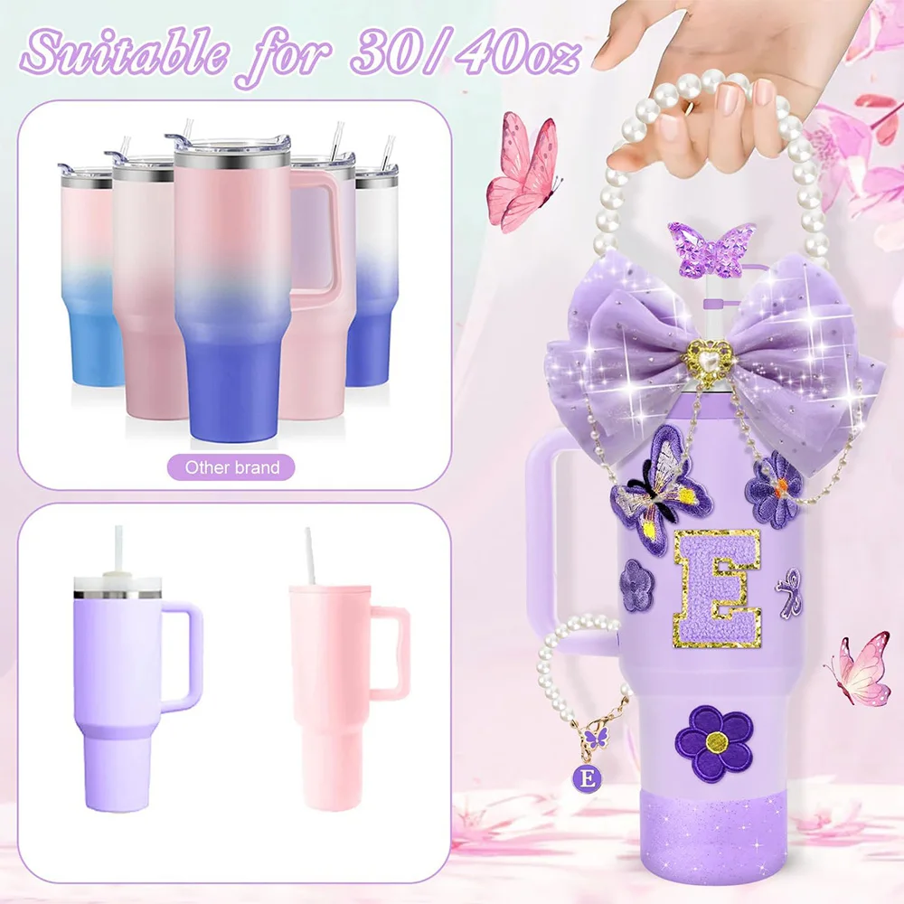 Violett 12tlg. Tassen-Zubehör-Set für Stanley 40oz.