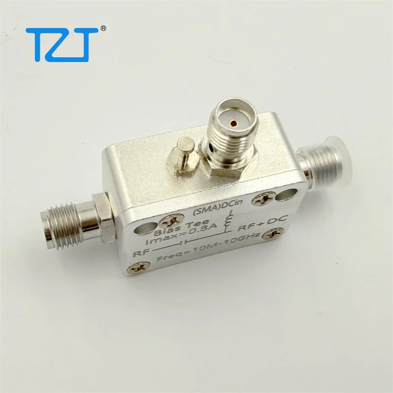 TZT 10MHz-10GHz RF 바이어스 티 DC 피드 블록 800mA(ZFBT-6GW+용 SMA 암 커넥터 교체 포함)