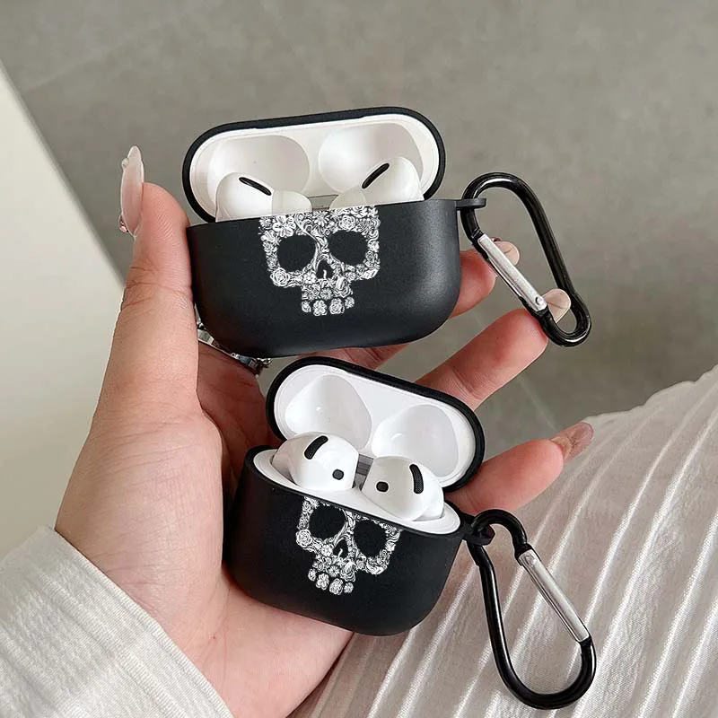 Flower Skull Pattern Anti Fall Earphone Cover Case