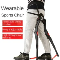 Wearable Height Adjustable Folding Invisible Seat, Exoskeleton for Walking Lazy Fishing Stool, Portable Power Waist Travel Stool 1