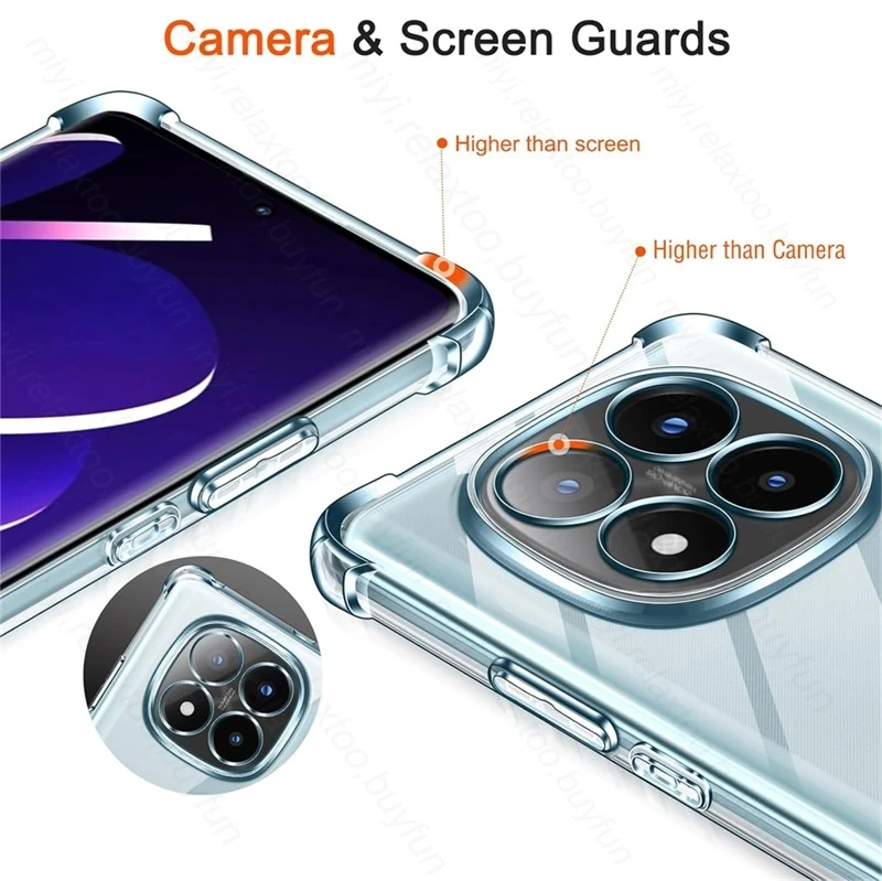 Note14Pro 4G Case Transparent Crystal TPU Soft Back Cover For thumbnail 3