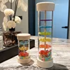 Montessori Baby Rain Stick Rainbow Hourglass Rain Music Rattle Baby Educational Toy Colorful Montessori Sensory Toys for Kids 1