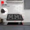 30 Inch Black, GASLAND PRO GH2304ES 4 Italy Sabaf Sealed Burner Gas Stovetop, 3.9 ft Cord Plug, Heavy Duty Cast Iron Grates 6