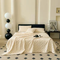 1pc Coral Fleece Blanket for Winter Thick Soft Bedspread Warm Plaids for Beds Single/Queen/King Solid Color Thow Blankets/Plaids 3