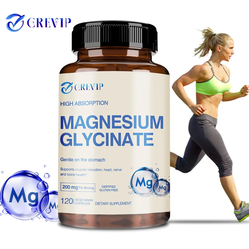 

Magnesium Glycinate Supplement - Stress, Sleep, Muscle Spasms Relief