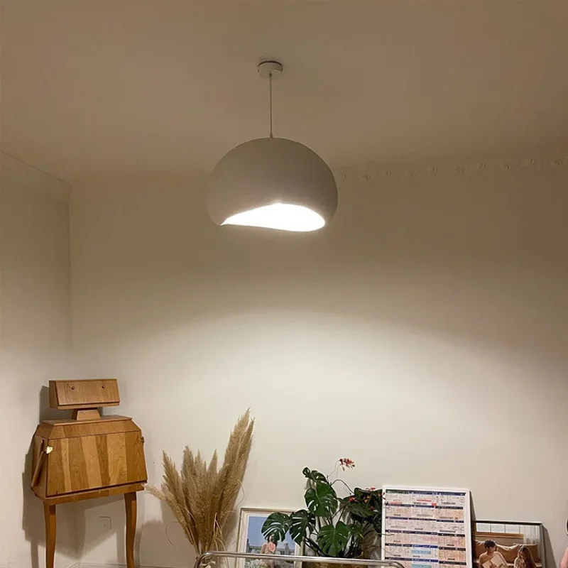 Japanese Wabi-sabi Style Living Room Nordic Lamp Minimalism Chandeliers Bar Designer White Hall Pendant Lights LED Home Decor 5