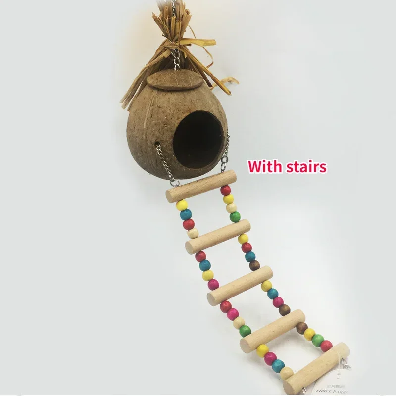 Bird nest Coconut shell nest Grass Budgerigar Grass woven Breeding Bird bird nest