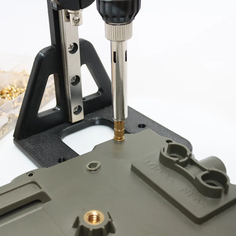 Heat Set Insert Tool Kit with Soldering Iron Tips and Brass Threaded Nuts