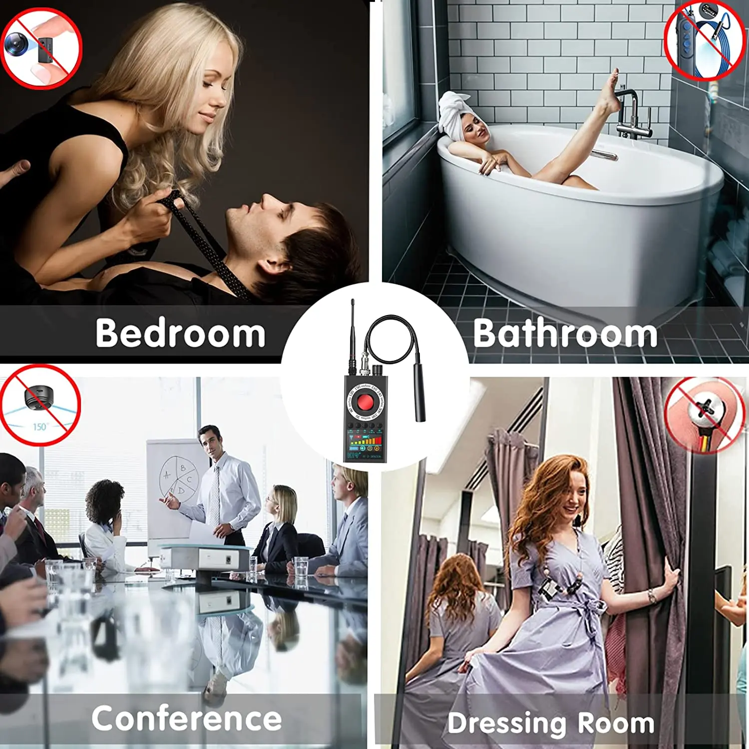 K19 Eavesdropping Hidden Spy Camera Detector WIFI RF Wireless Gsm Signal Wiretapping GPS Tracker Cam Detect Mini Bug Finder K18