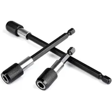 

3Pcs 1/4 Inch Hex Shank Quick Release Magnetic Screwdriver Bit Holder Extension Chuck Adapter Nuts Handheld Drive 60/ 100/ 150mm