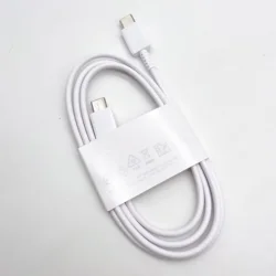 Samsung 60W PD Power Adapter with Super Fast Charging and Type C Cable - Only White Cable