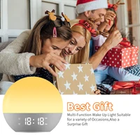 Wake Up Light Alarm Clock Sunrise/Sunset Simulation FM Radio Color Night Light White Noise Machine Bedside Clock for Home Decor 5