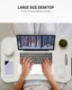 Foldable Laptop Table, Portable Lap Desk Bed Table Tray, Laptop Stand with Cup Holder 4
