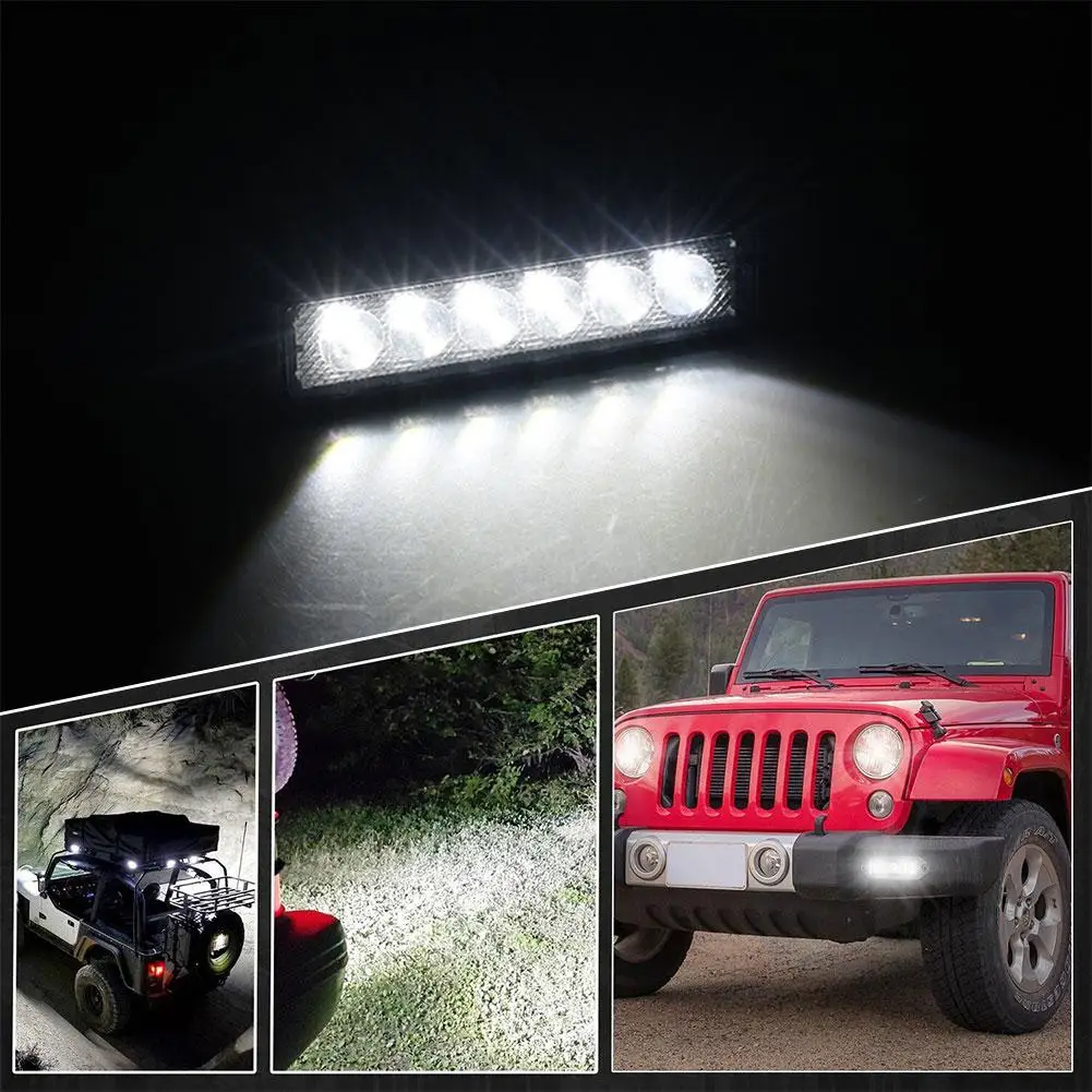 6 Led Offroad Car Work Light Spotlight Daytime Running Light 12V Flood Beam Per Jeep 4X4 Atv 4Wd Suv Driving Led Work Light S2K9