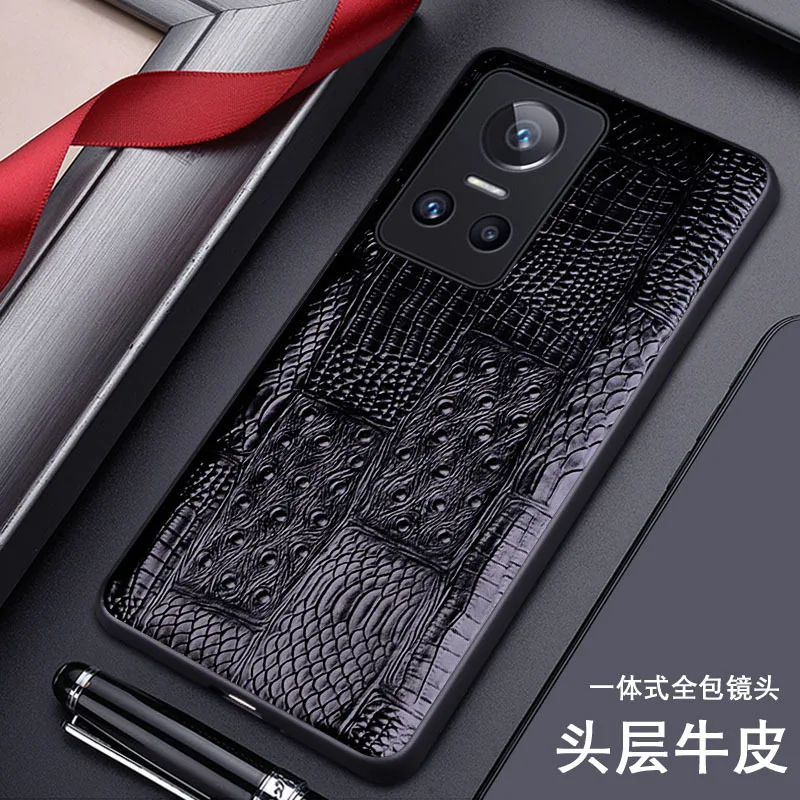 Hot Sales Luxury Genuine Leather Phone Case For Oppo Realme Gt Neo 3 Neo3 Shockproof Back Cover Fundas For Gt Neo3