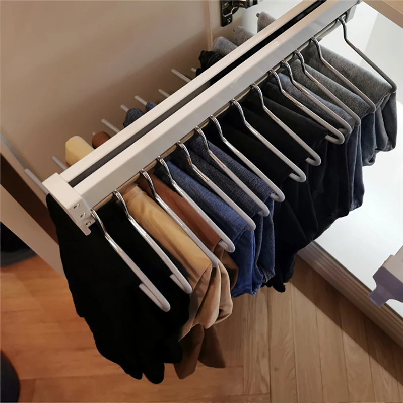 bonen hoe vaak Afwijken Pull Out Kast Kleding Broek Hanger Telescopische Stang Rail Top Mount Bar  Kogellagerdia Kledingkast Organizer Houder|Opslag houders & Rekken| -  AliExpress