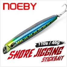NOEBY Sinking Pencil Fishing Lures 110mm 45.8g Slow Jigging Artificial Hard Baits Shore Jigging Saltwater Stickbait Fishing Lure