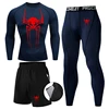 Quick Dry Men's Thermal underwear Sets Running Compression Sport Suits Basketball Tights Clothes Gym Fitness Jogging Sportswe