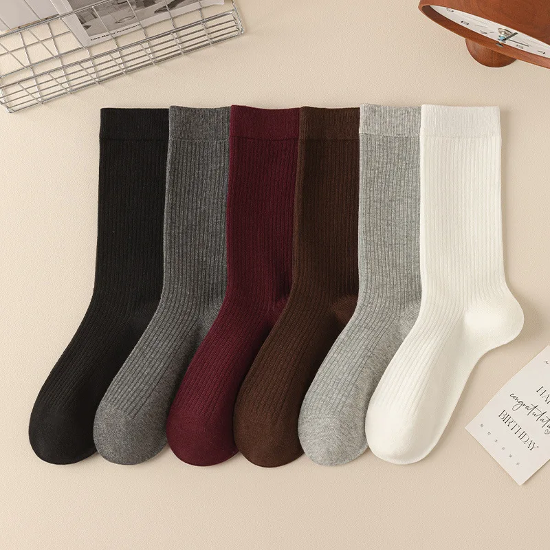 Women's Ankola Socks Autumn and Spring Cotton Japanese Style Middle Tube Socks