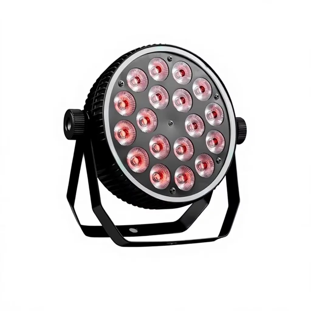 18-LED 풀컬러 다이캐스트 알루미늄 파 라이트 초슬림 디자인 100-240V 입력 웨딩 무대 KTV 바 컬러-워싱