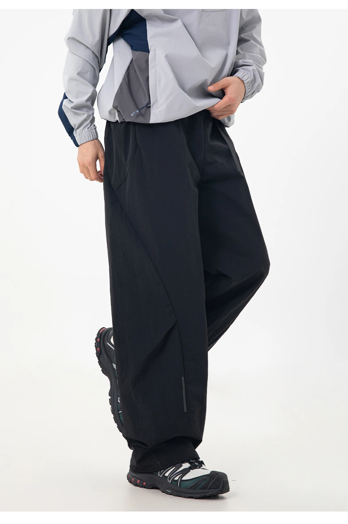 Technische Cargohose für Herren 2026, wasserabweisende Arbeitskleidung, J-Cut-Fallschirm-Design, plissierte Panel-Aktivhose, lockere Passform – Detail 23