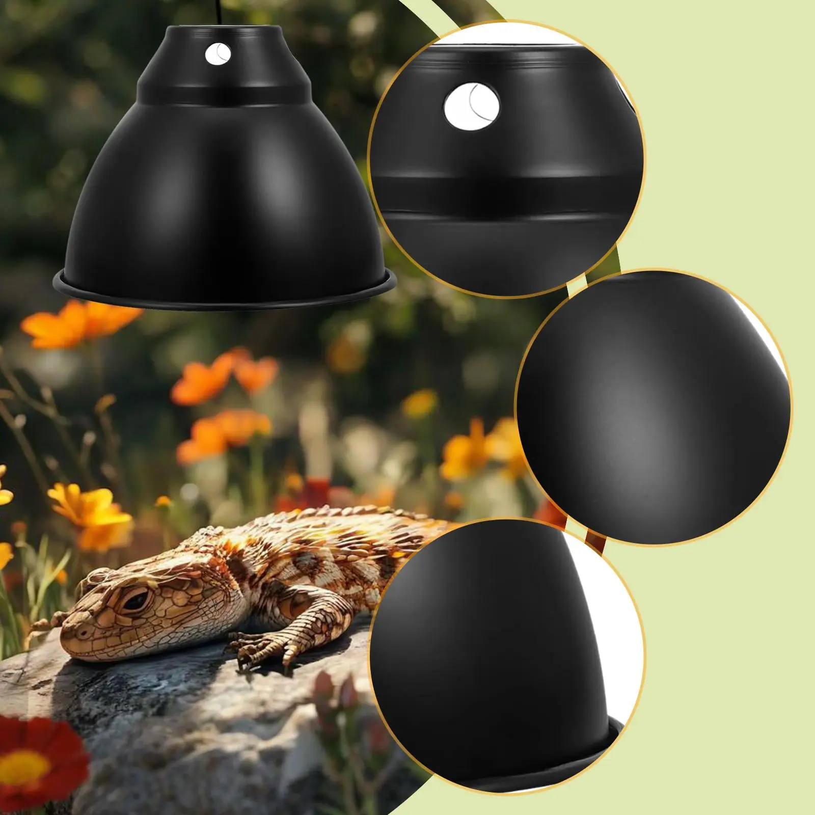 Reptile Dome Lamp Cover Aluminum Easy Installation Light Shade for Lizard Chameleon Bearded Dragon Reptile Terrarium Snake Reptile Dome Lamp Cover Aluminum Easy Installation Light Shade for Lizard Chameleon Bearded Dragon Reptile Terrarium Snake