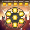 2PCS 7x30W Retro Flash Light DMX512 Stage Lighting RGB COB LEDs Lighting Strobe Effect Lights for Church Concert Wedding Party 4