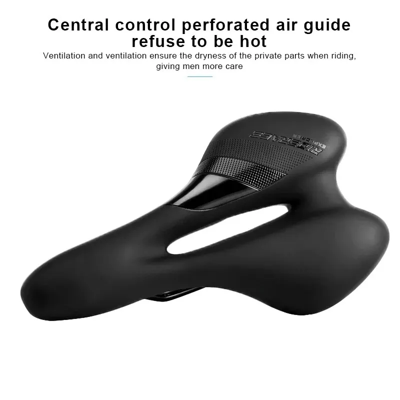 Hollow MTB Road Bike Saddle - Comfortable PU Leather Shockproof Cushion for Men and Women