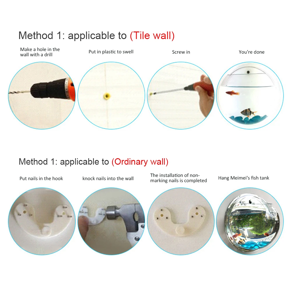 Fish Aquarium Wall Hanging Acrylic Fish Bowl