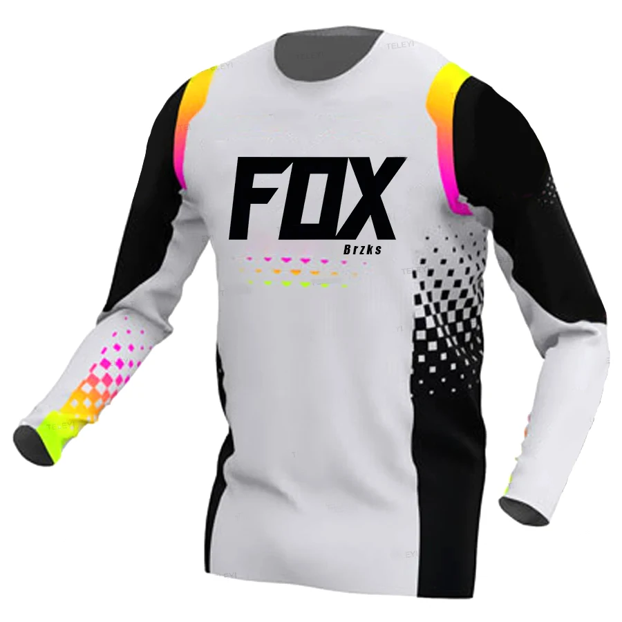 

2024 Downhill T-Shirt Jersey Foxbrzks Mountain Bike MTB Shirts Offroad DH Camouflage Motorcycle Jersey Motocross Sportwear Bike