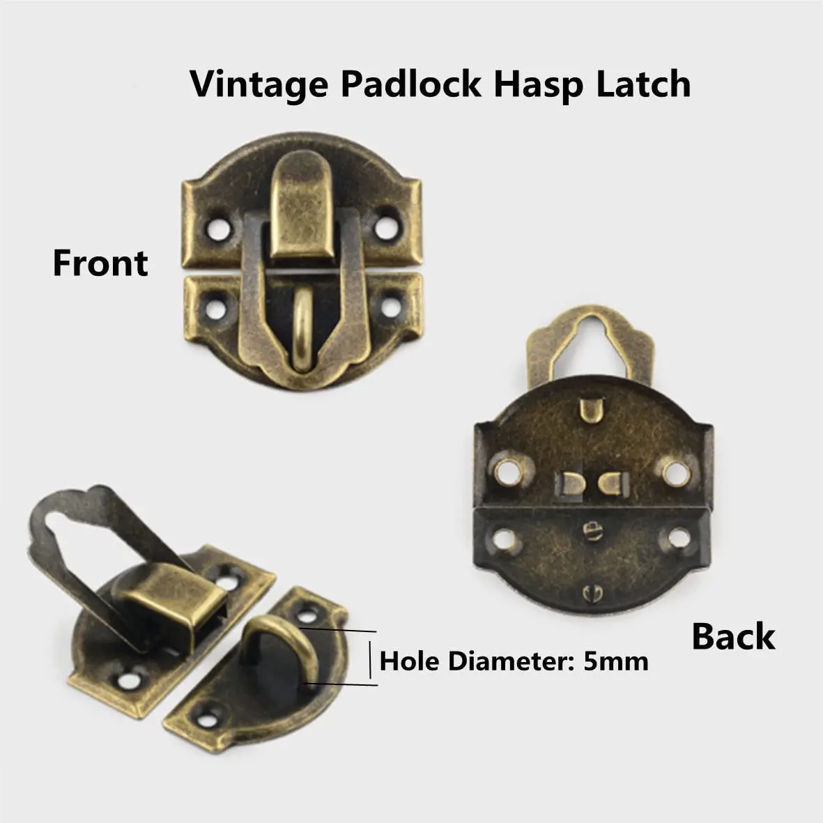 12pcs Antique Brass Decorative Hasp Lock Furniture Jewelry Gift Wine Wood Box Suitcase Case Hasp Latch Hook With Screw 27x29mm furniture hardware jewelry box hasps decorative latches