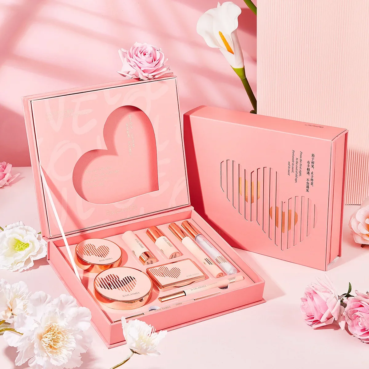 Christmas Makeup Kit 10pcs Full Professional Concealer Cushion BB Cream Lipstick Birthday Gift Cosmetics Make-up for Women 6