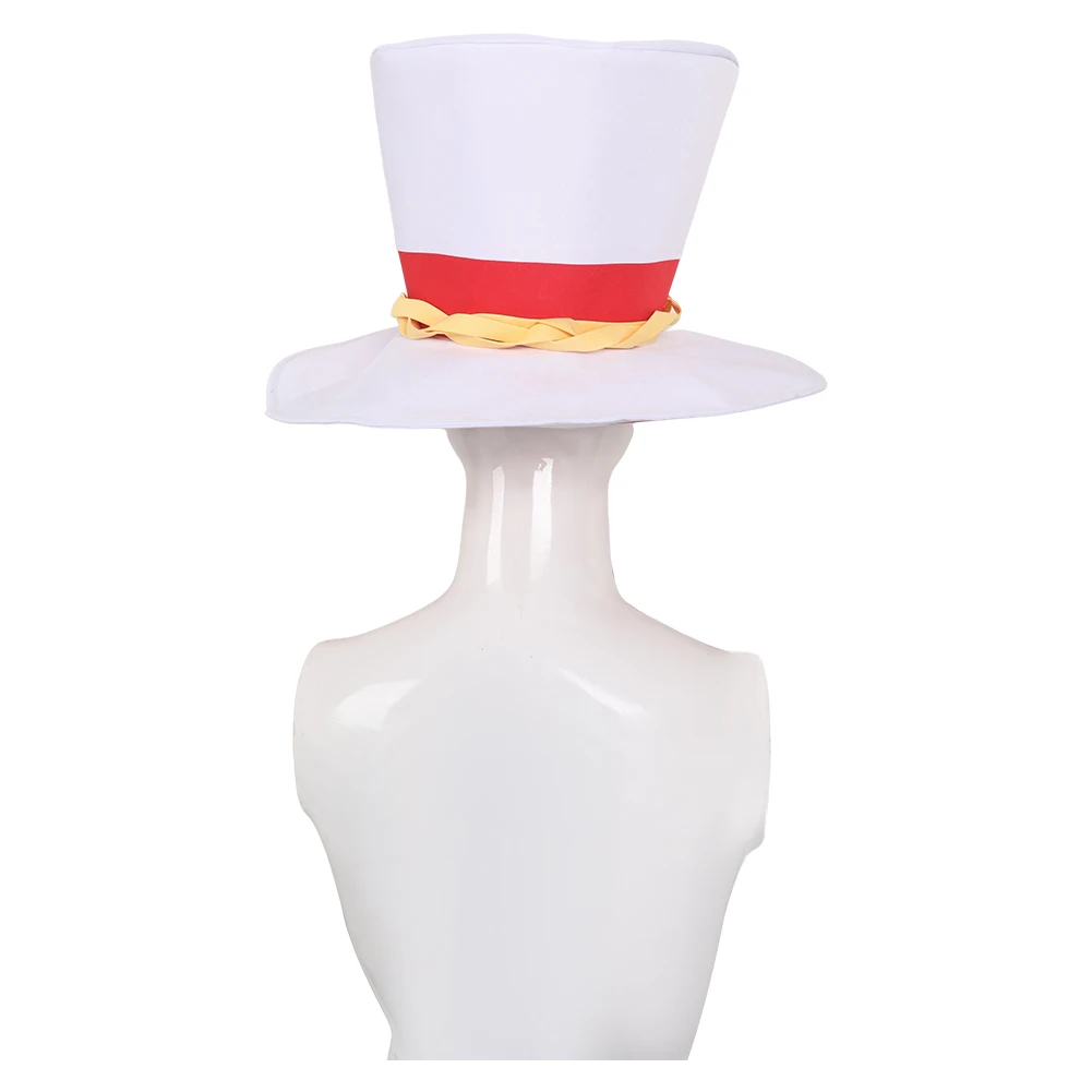 Lucifer Cosplay Hat Cap Costume Accessories Adult White Top for Men Women Outfits Fantasy Halloween Carnival Party GiftsSuit