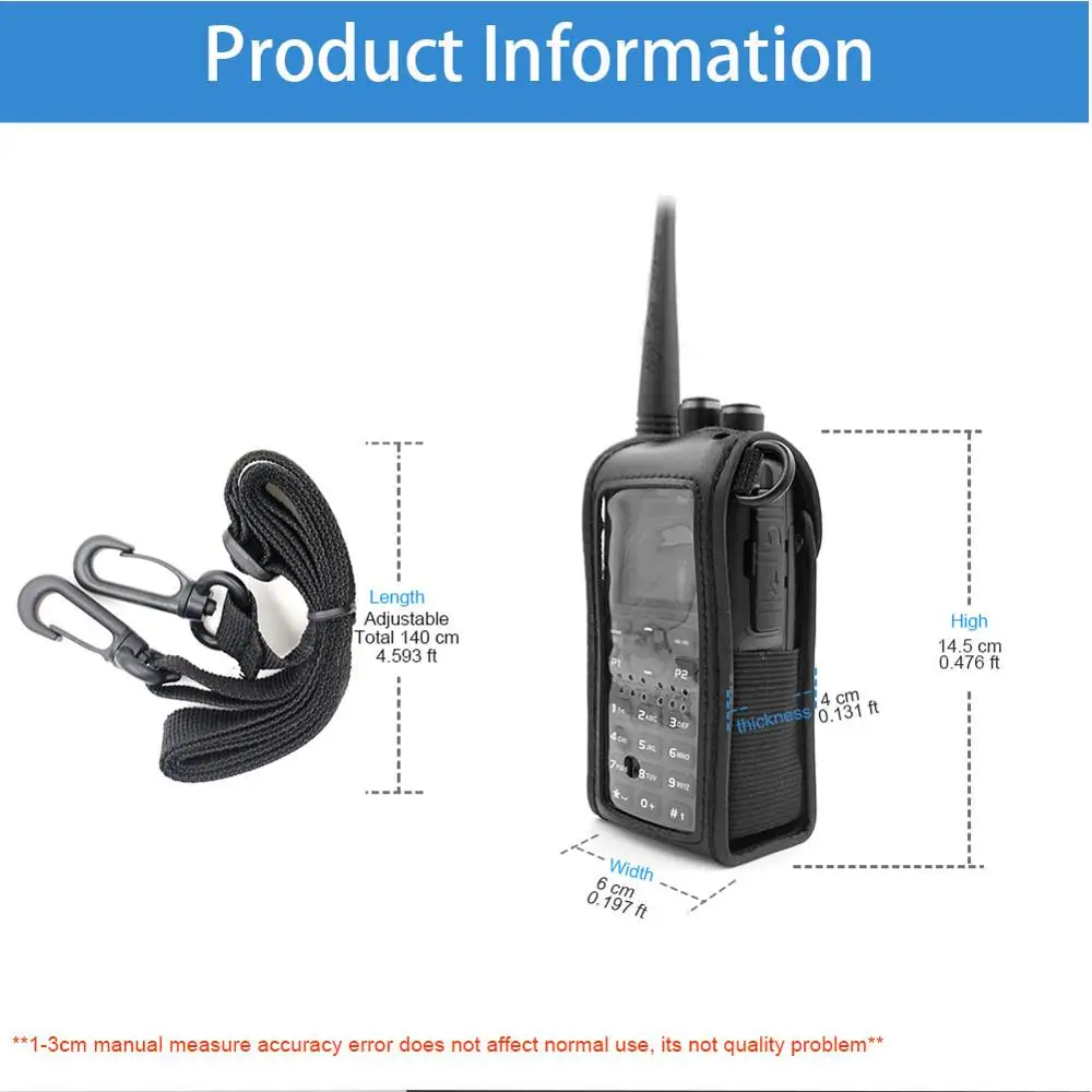 Haute Qualité Portable Radio Étui Souple Pour Anytone AT-D878UV Ham Radio Sac De Protection En Cuir En Gros Livraison Rapide