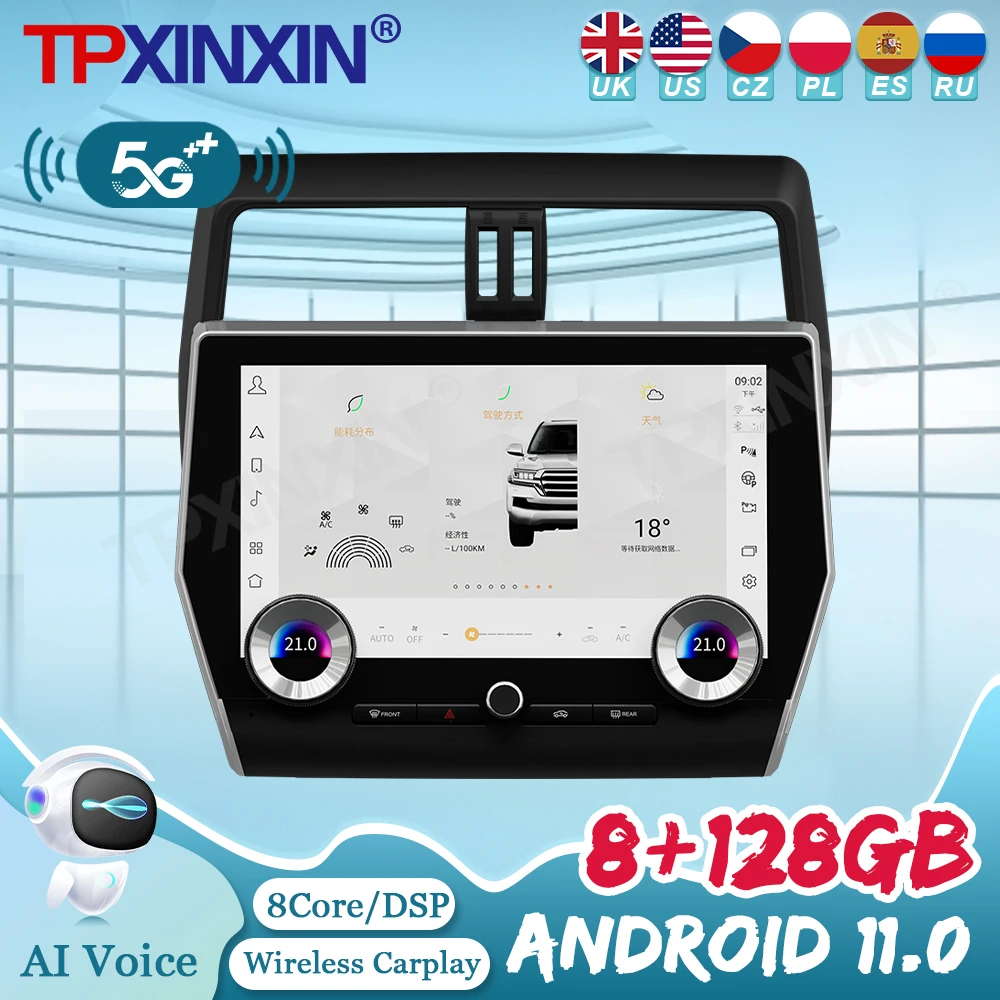 

Android11 Car Radio For Toyota PRADO 2018-2022 Car GPS Navigation Multimedia Player Stereo Head Unit Car Accessories Carplay DSP