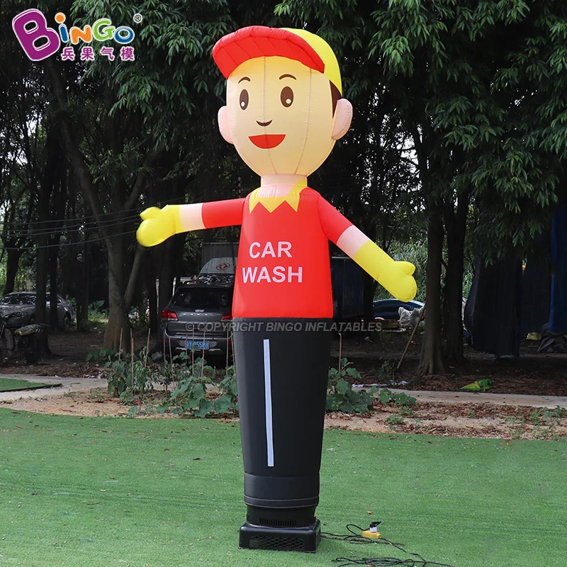 2.7 Meters Height Inflatable Car Wash Air Dancer For Advertising Decoration 10ft Blow Up Tube Man Balloon 2